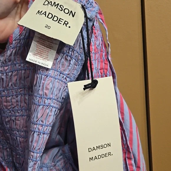 Damson Madder Bluebelle Shirred Mini Dress EU Size 20 /US 16 - Picture 12 of 13